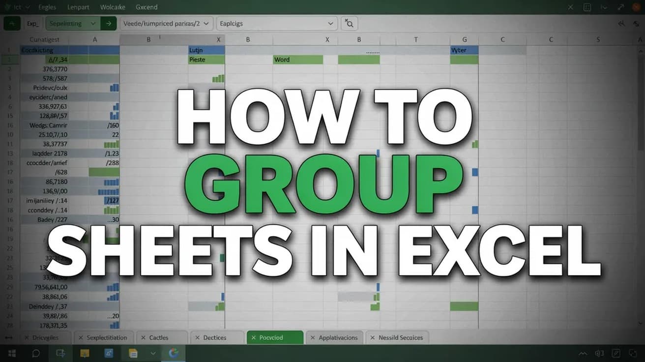How to Group Sheets in Excel (Edit Them All at Once)