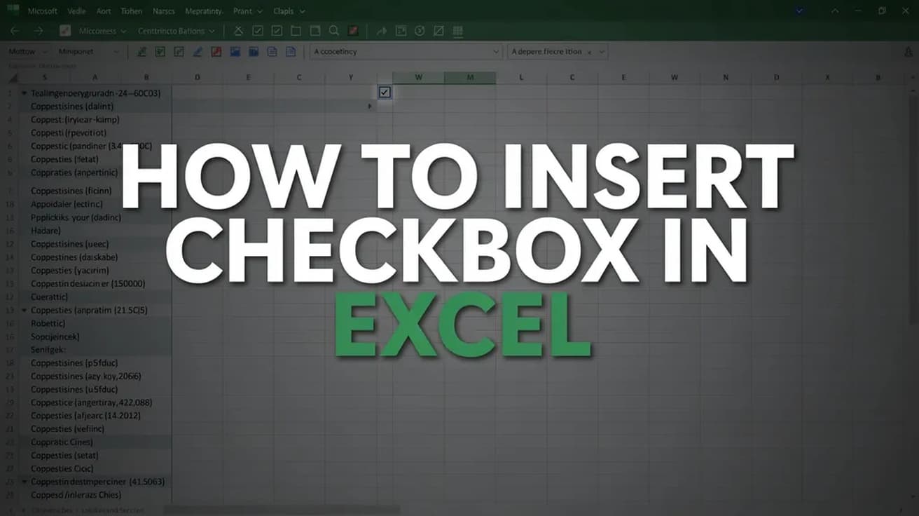 How to Insert Checkbox in Excel (Microsoft 365 Way)