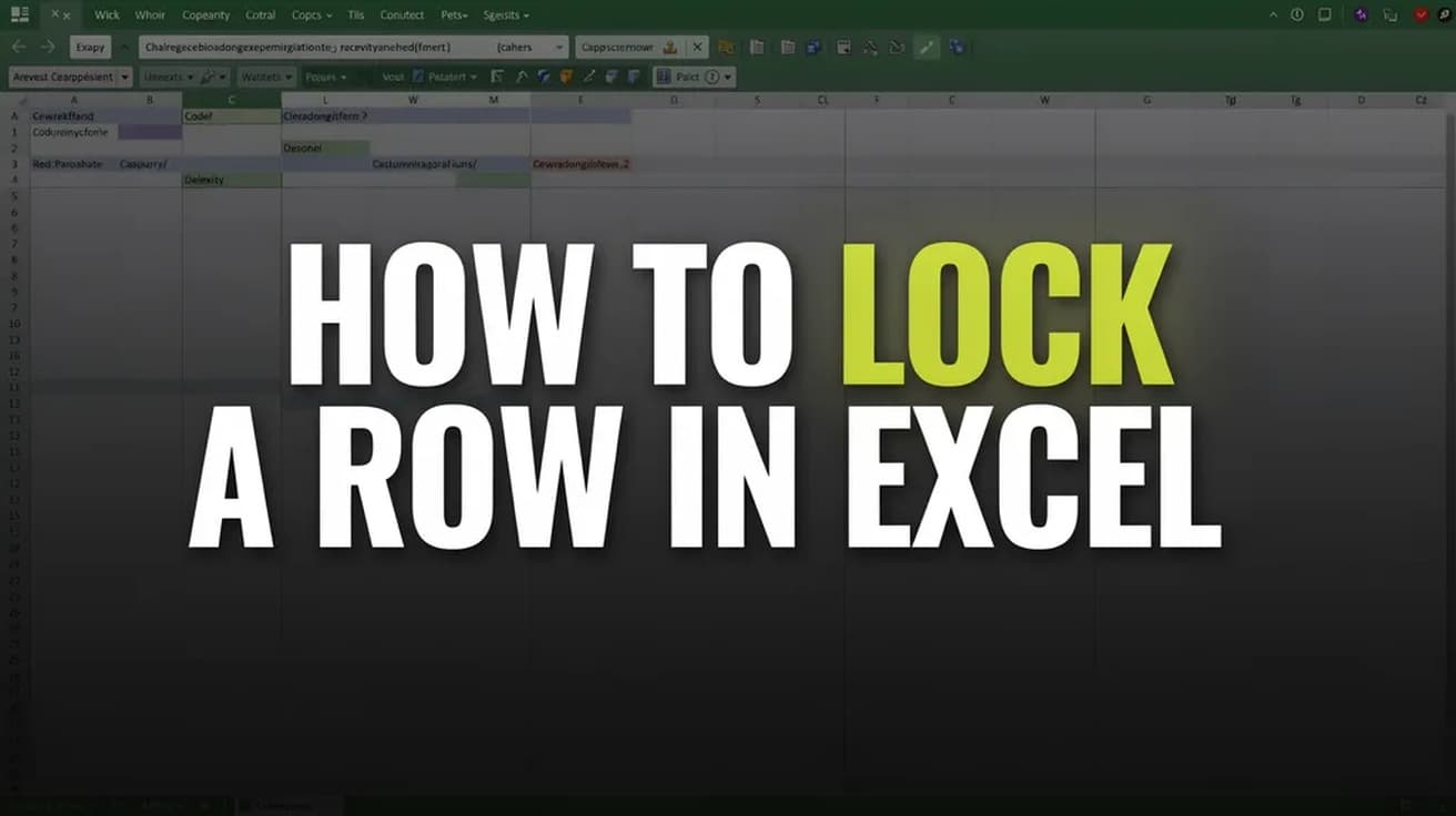 How to Lock a Row in Excel (Three Different Jobs)
