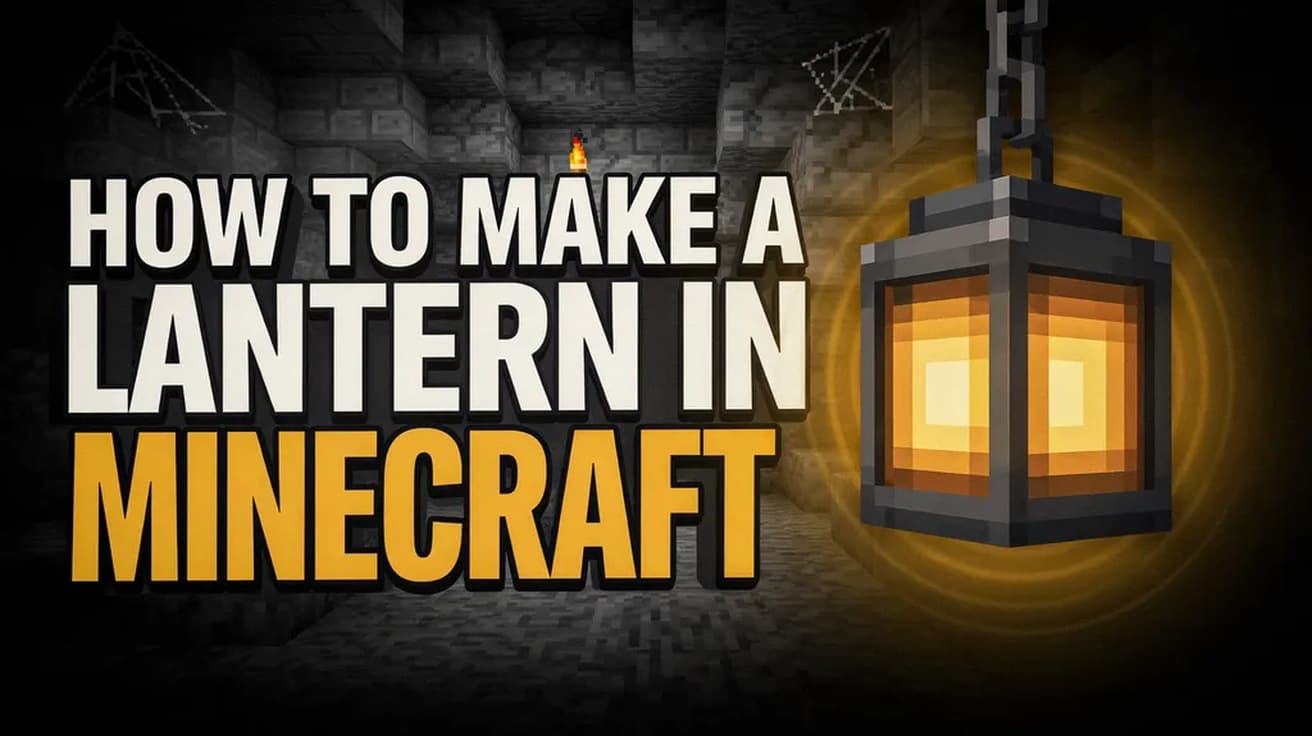 How to Make a Lantern in Minecraft (8 Iron Nuggets)
