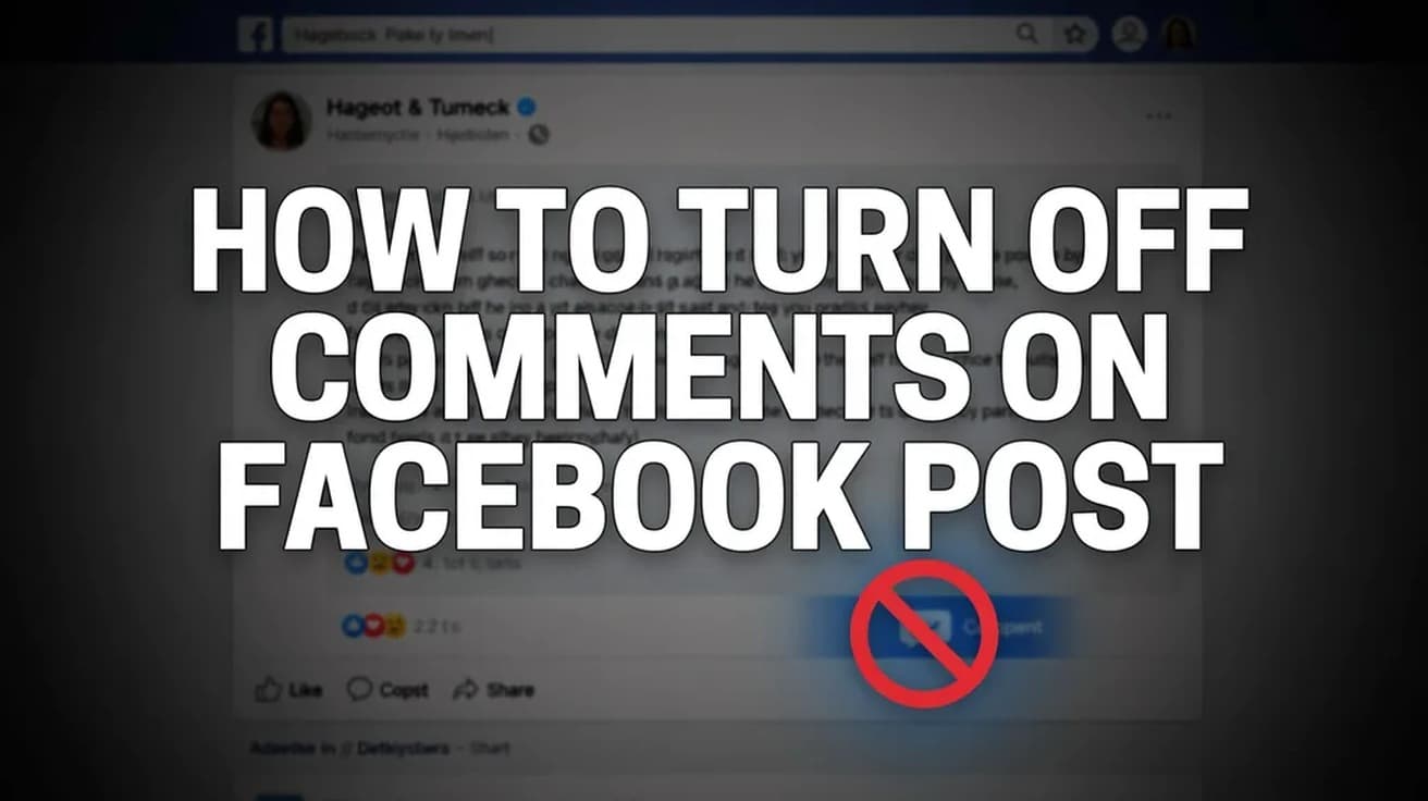 How to Turn Off Comments on Facebook Post (No Off Switch)